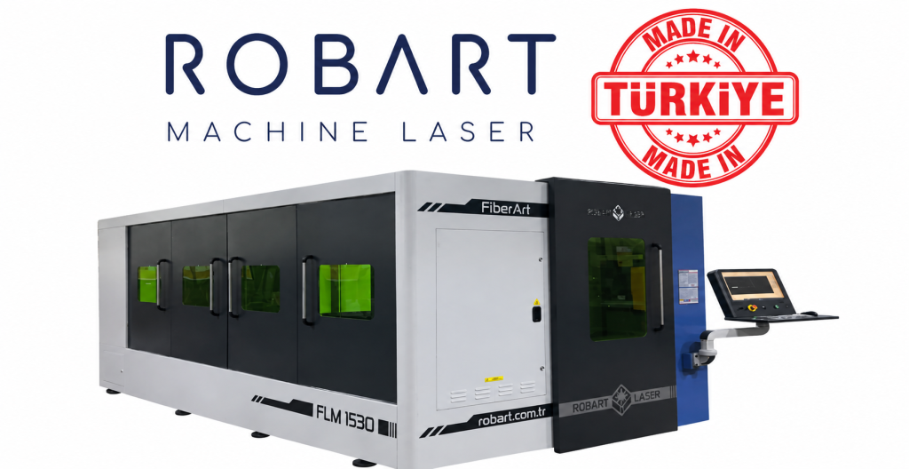 Kapalı kabinli Robart fiber lazer kesim makinesinin ürün görseli
